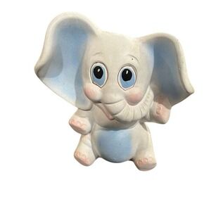 Vintage Baby Elephant Ceramic Planter